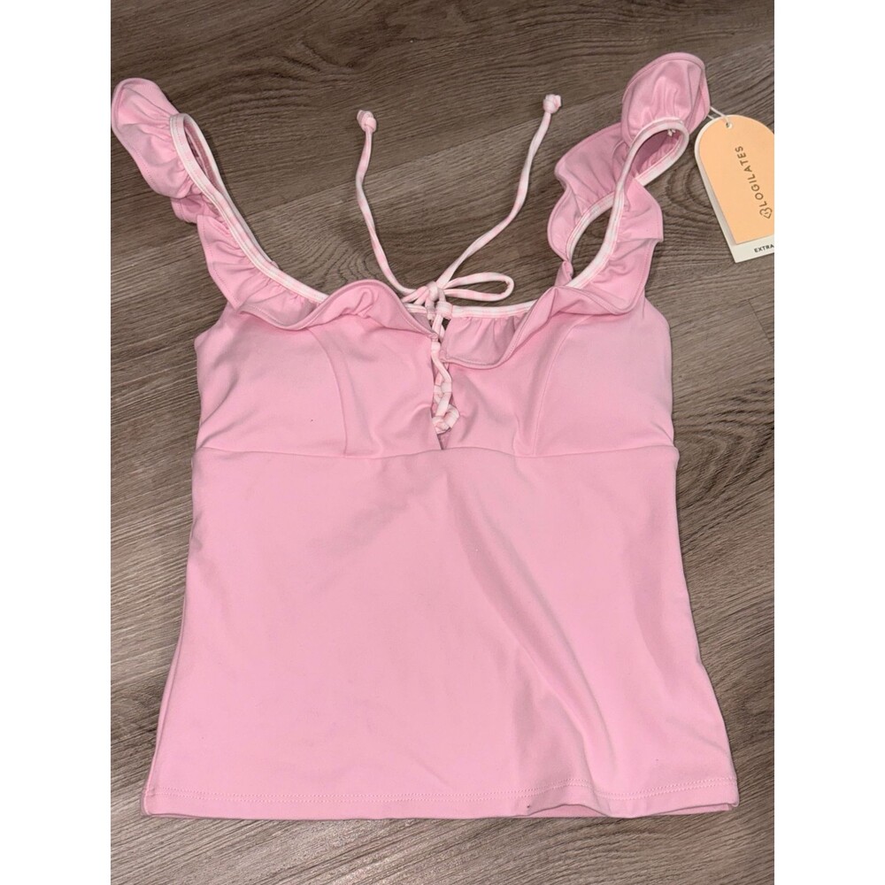 Blogilates Women's Ruffle Tank Top NWT Size Small - Picture 2 of 12
